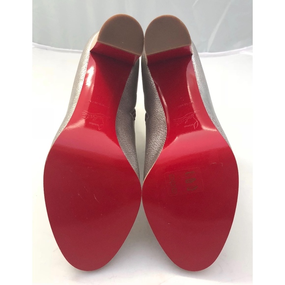 New Christian Louboutin Adox Boots Silver SZ 38 - Picture 3 of 8